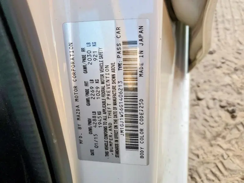 2016 MAZDA 6 GRAND TOURING  