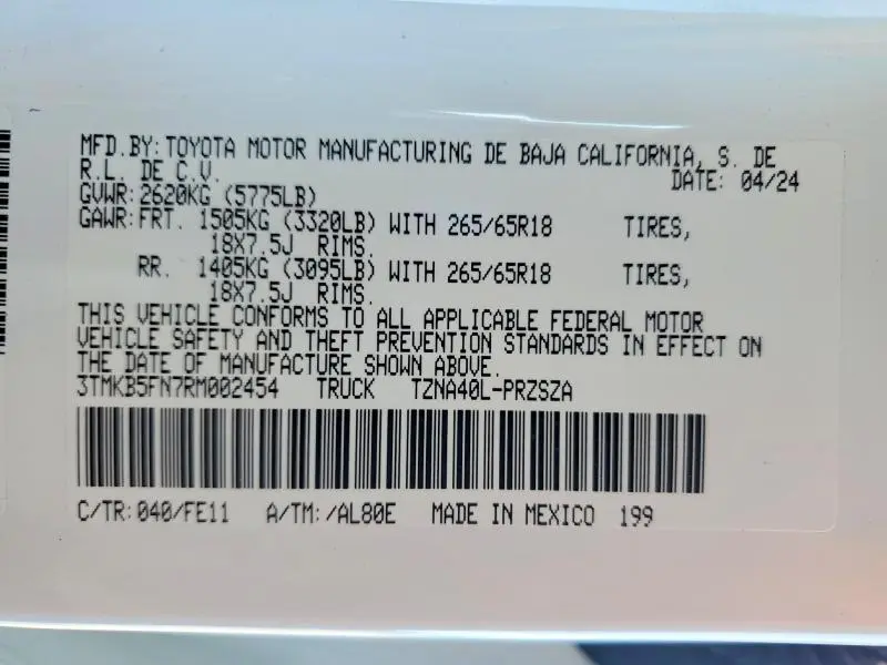 2024 TOYOTA TACOMA TRD SPORT  