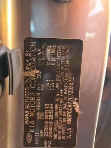 2012 KIA SPORTAGE EX  