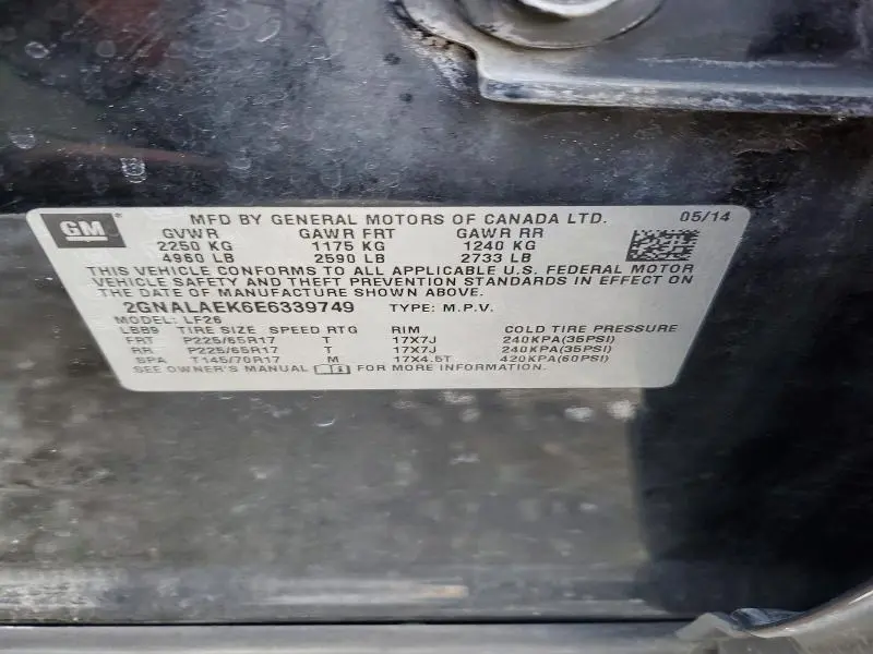 2014 CHEVROLET EQUINOX LS  