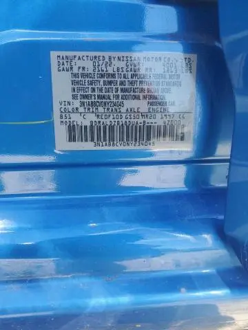 2022 NISSAN SENTRA SV  