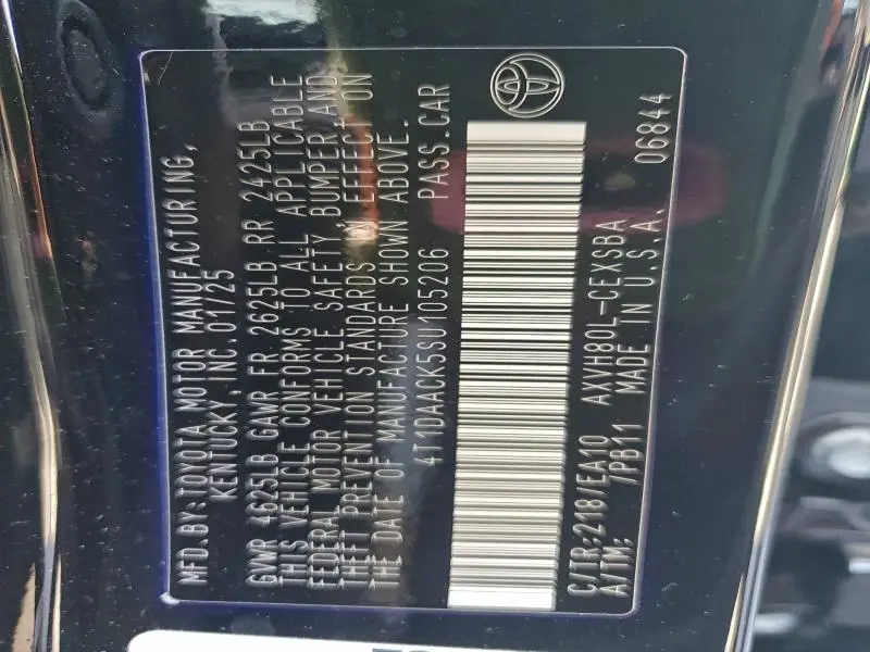 2025 TOYOTA CAMRY XSE  