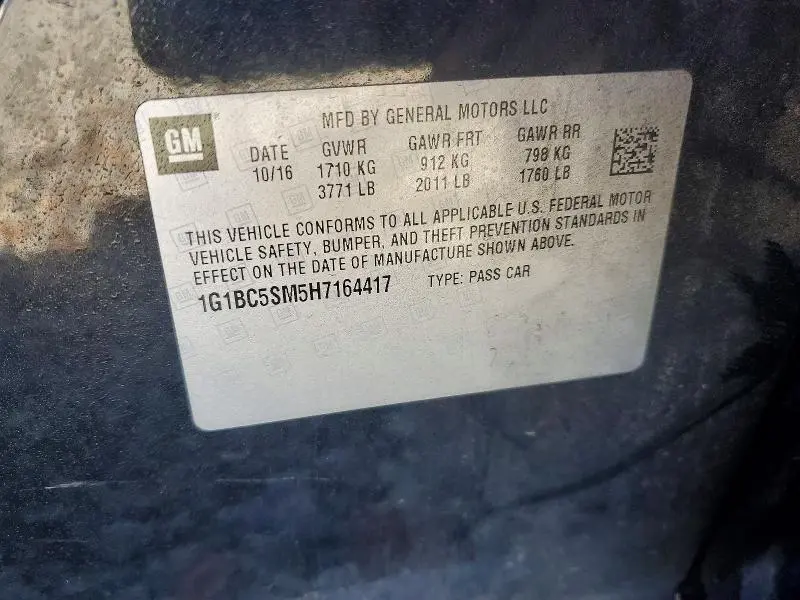 2017 CHEVROLET CRUZE LS  