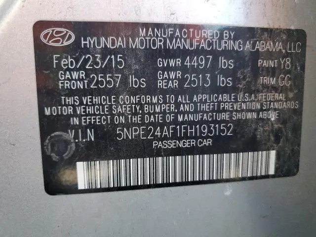 2015 HYUNDAI SONATA SE  