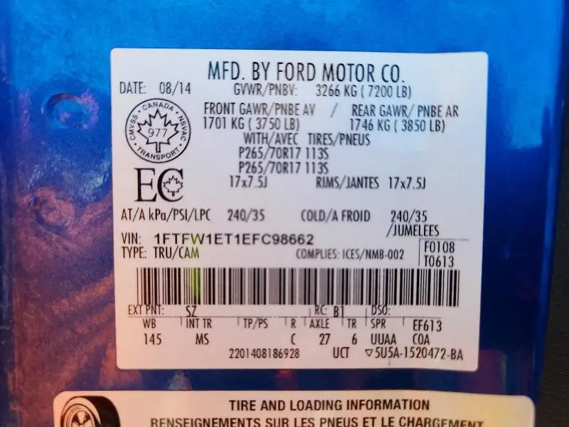 2014 FORD F150 SUPERCREW  