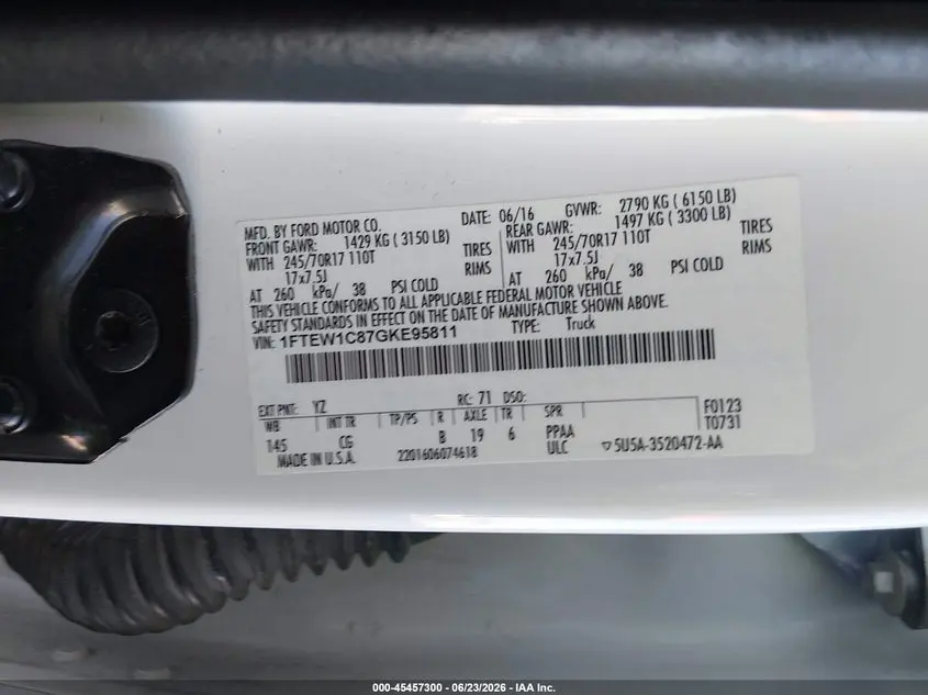 2016 FORD F-150 XL/XLT