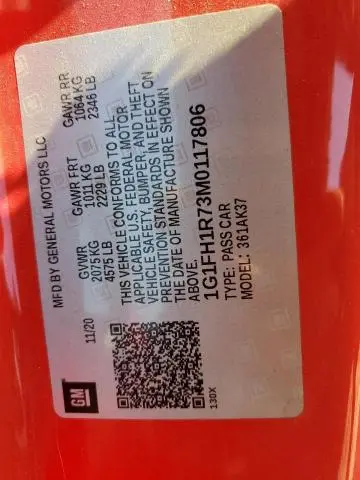 2021 CHEVROLET CAMARO SS  