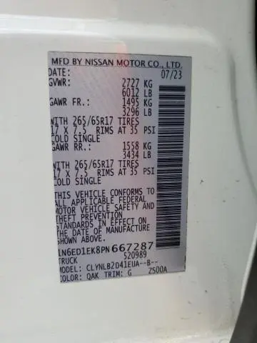 2023 NISSAN FRONTIER S  
