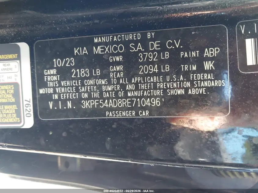 2024 KIA FORTE GT-LINE