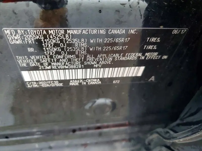 2017 TOYOTA RAV4 XLE  