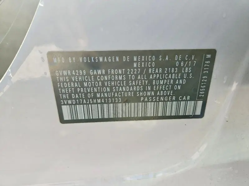 2017 VOLKSWAGEN JETTA SPORT  