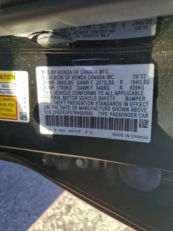 2024 HONDA CIVIC SPORT  