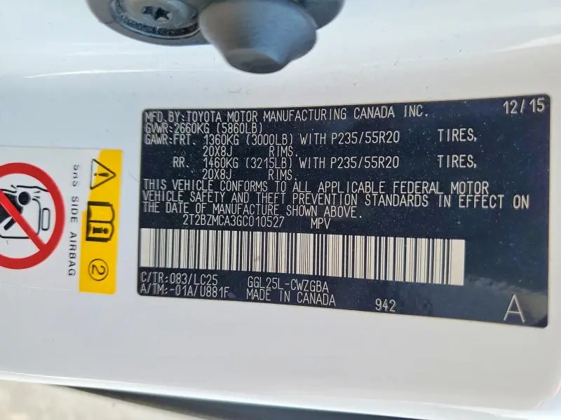 2016 LEXUS RX 350 F SPORT  