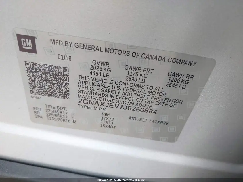 2018 CHEVROLET EQUINOX LT