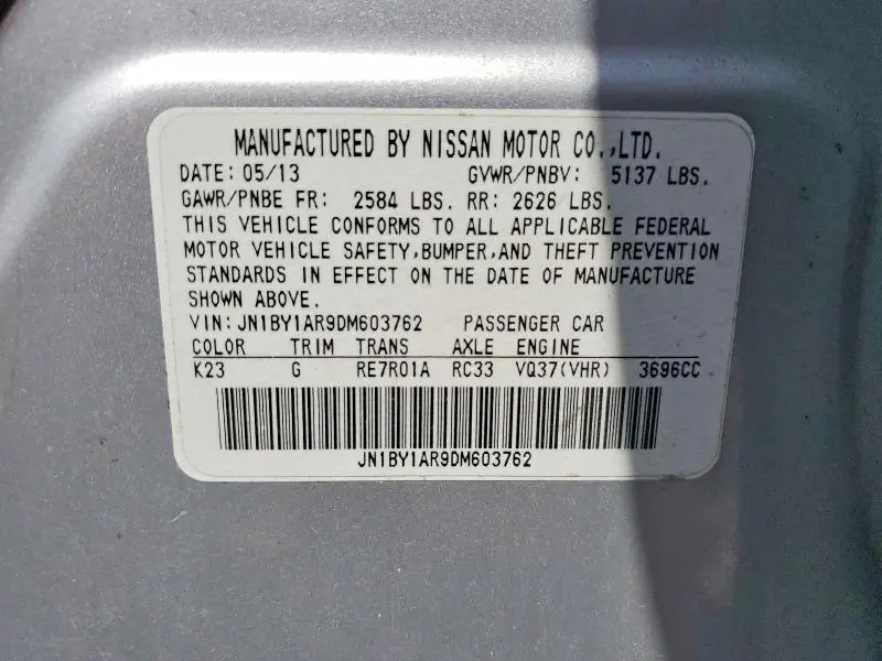 2013 INFINITI M37 X  