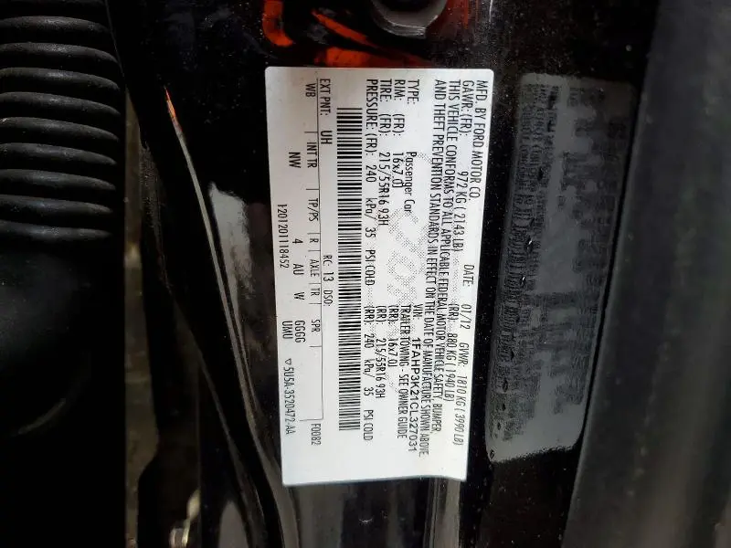 2012 FORD FOCUS   