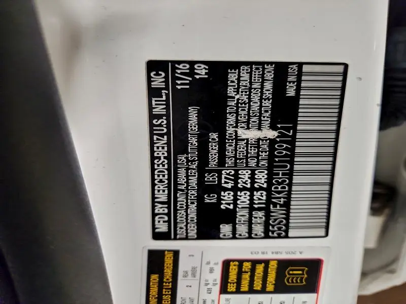 2017 MERCEDES-BENZ C 300 4MATIC  