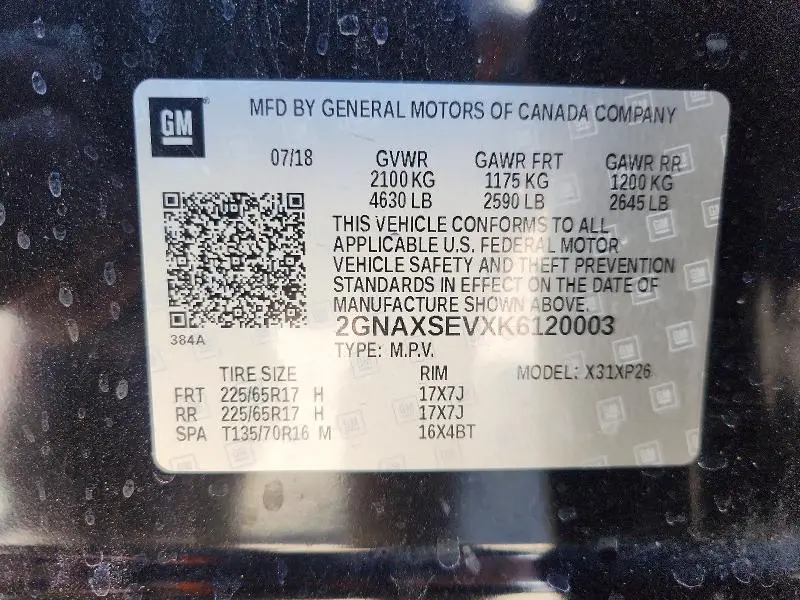 2019 CHEVROLET EQUINOX LS  