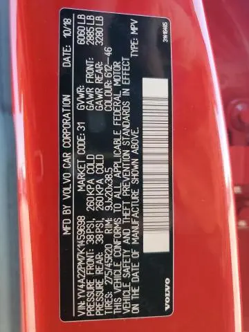 2019 VOLVO XC90 T6 R-DESIGN  