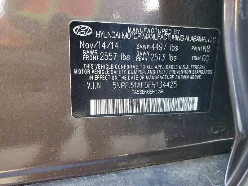 2015 HYUNDAI SONATA SPORT  
