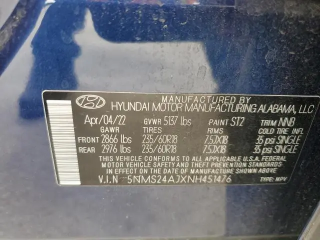 2022 HYUNDAI SANTA FE SEL