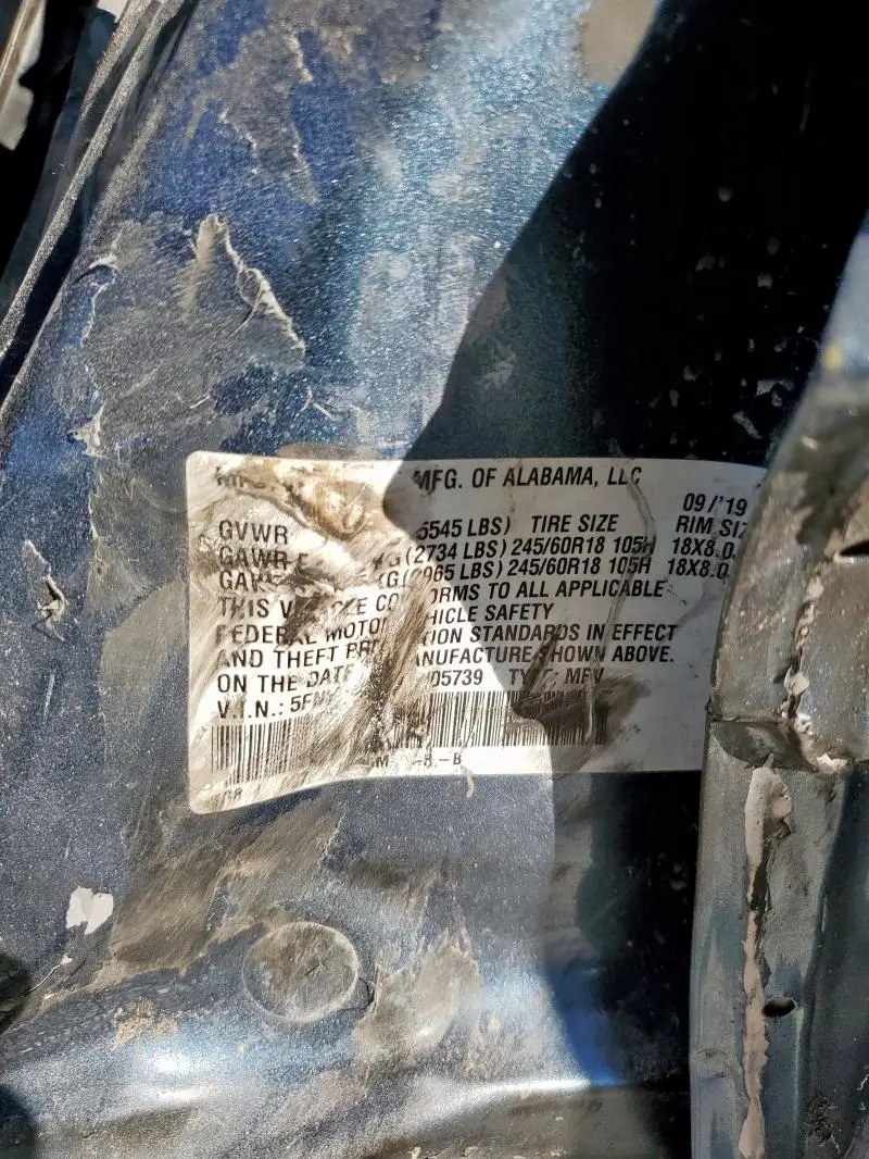 2020 HONDA PILOT EXL  