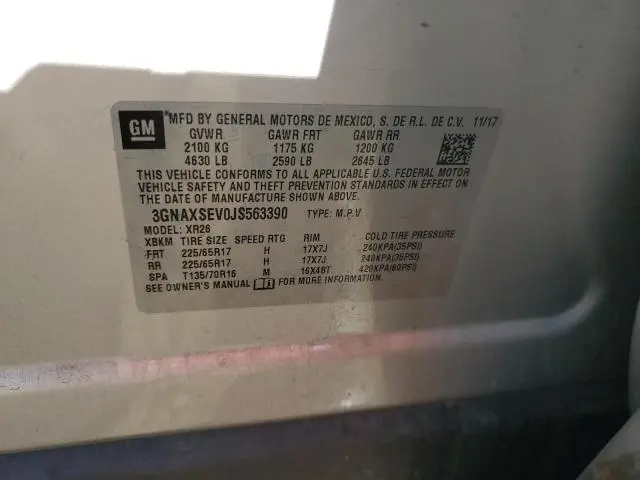 2018 CHEVROLET EQUINOX LT  