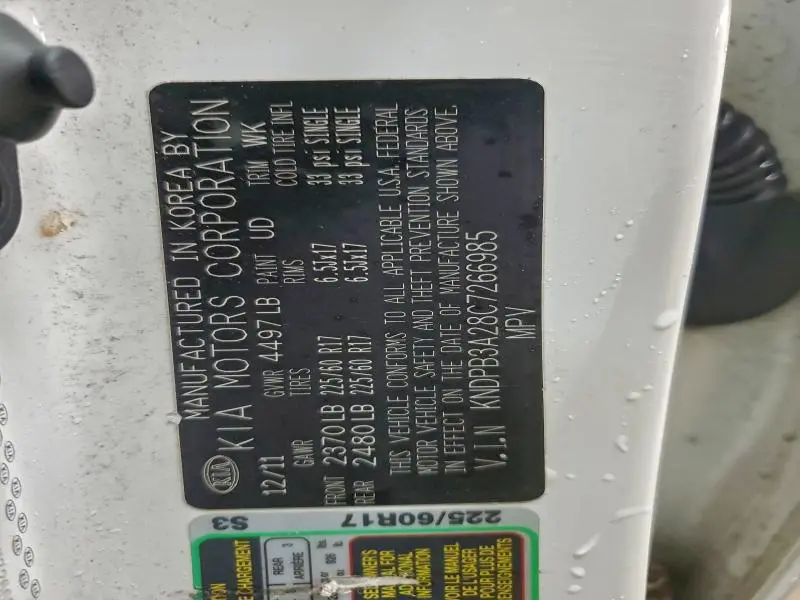 2012 KIA SPORTAGE BASE  