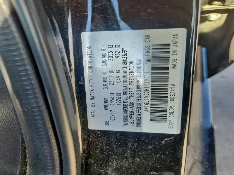 2017 MAZDA 6 TOURING  