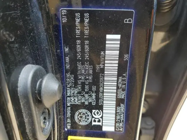 2019 TOYOTA HIGHLANDER SE  