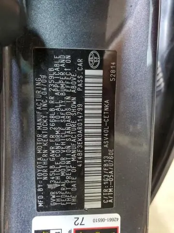 2010 TOYOTA CAMRY BASE