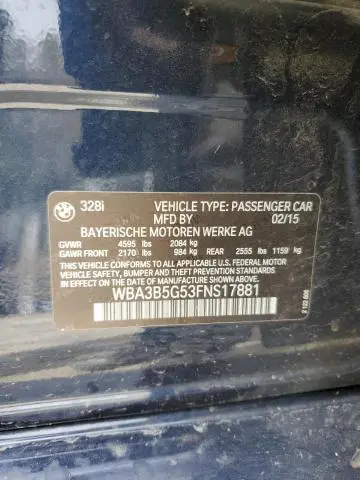 2015 BMW 328 XI SULEV