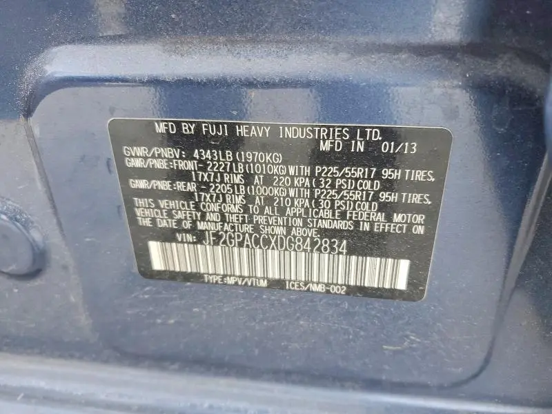 2013 SUBARU XV CROSSTREK 2.0 PREMIUM  