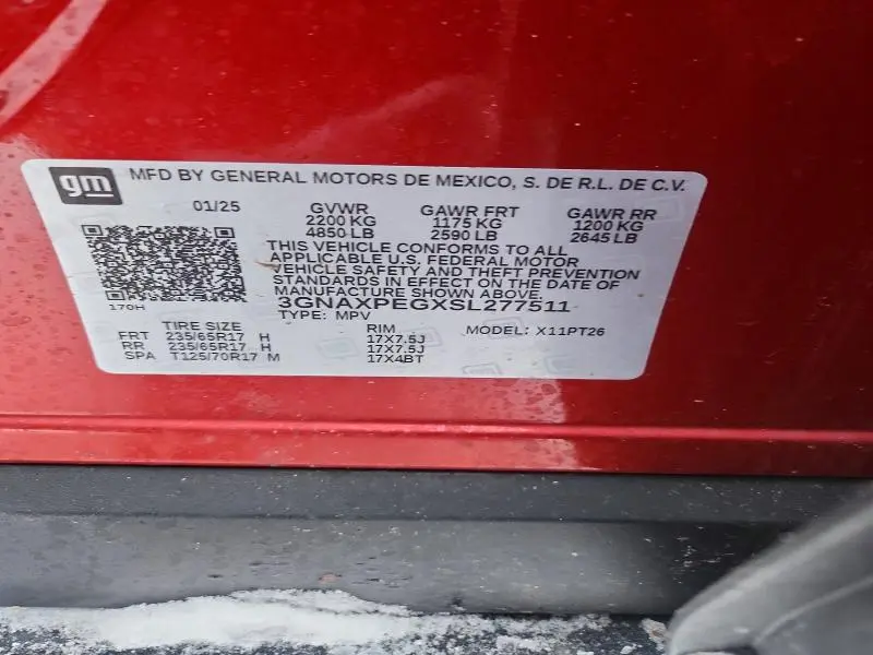 2025 CHEVROLET EQUINOX LT  