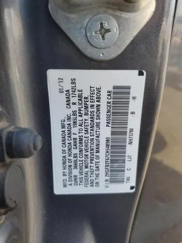 2012 HONDA CIVIC HF  