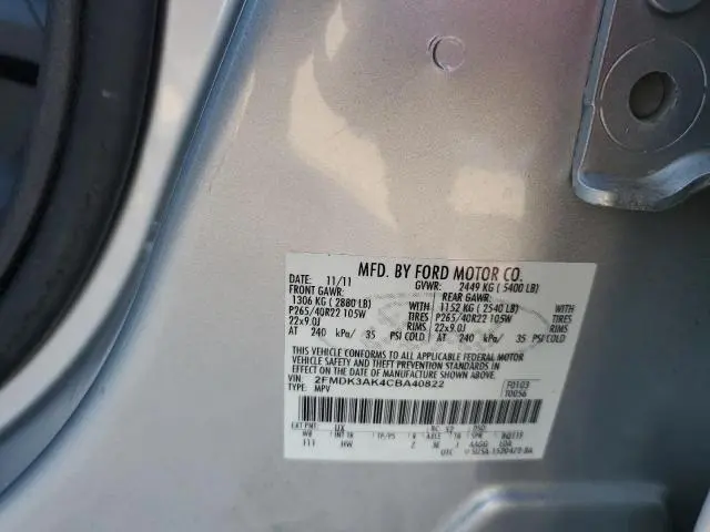 2012 FORD EDGE SPORT