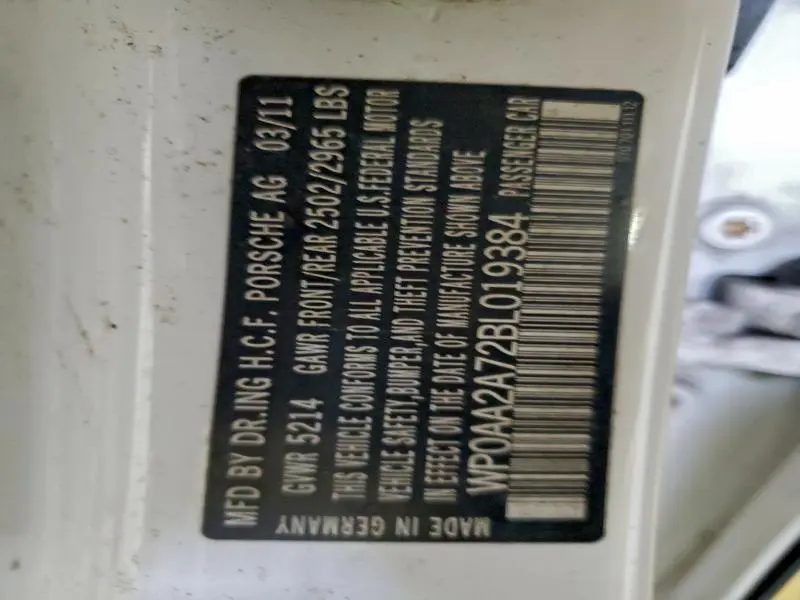 2011 PORSCHE PANAMERA 2  