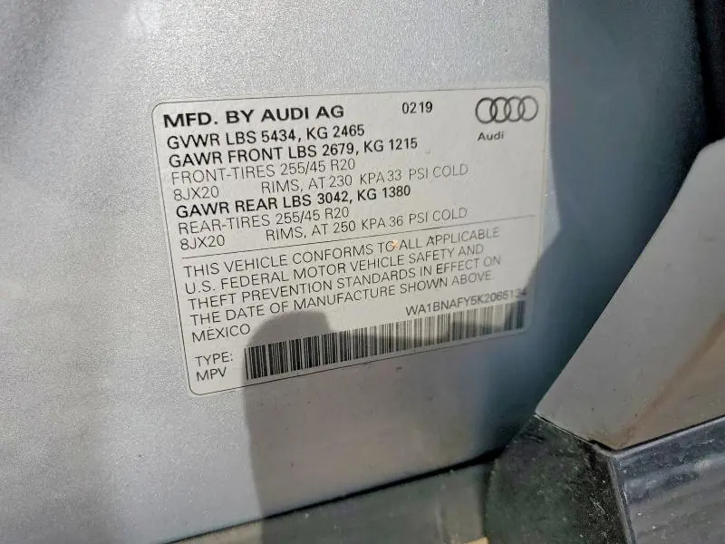 2019 AUDI Q5 PREMIUM PLUS  