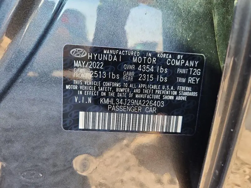 2022 HYUNDAI SONATA LIMITED  