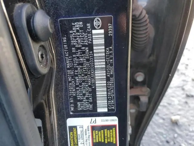 2012 TOYOTA CAMRY BASE  