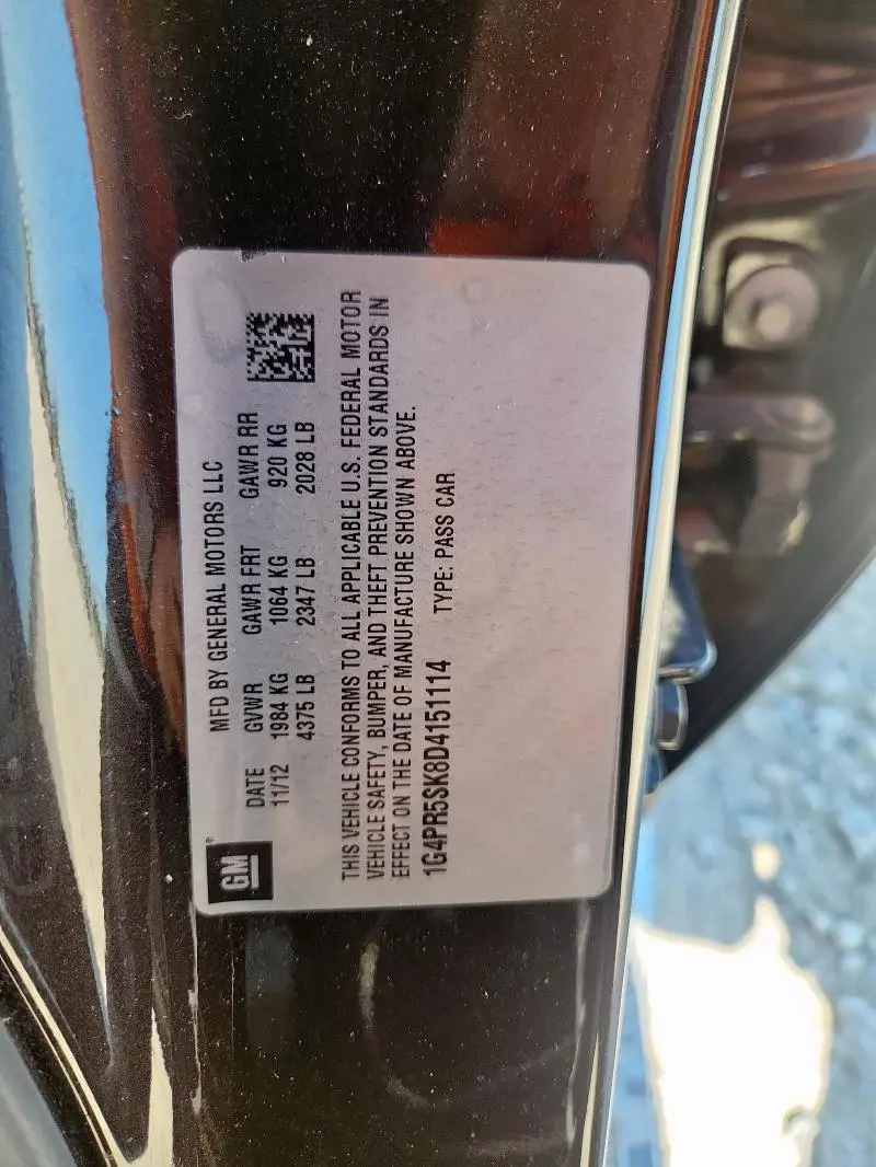 2013 BUICK VERANO CONVENIENCE  