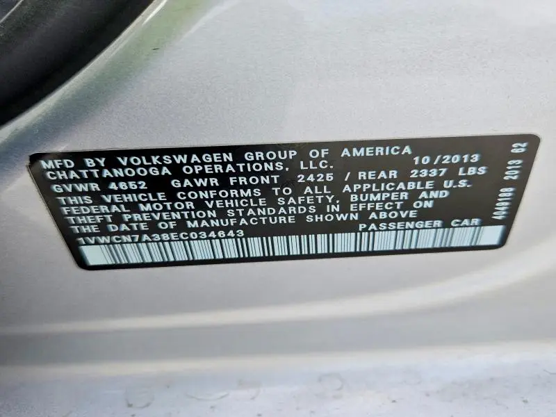 2014 VOLKSWAGEN PASSAT SEL  
