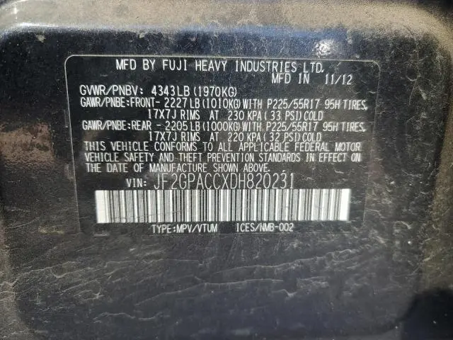 2013 SUBARU XV CROSSTREK 2.0 PREMIUM  