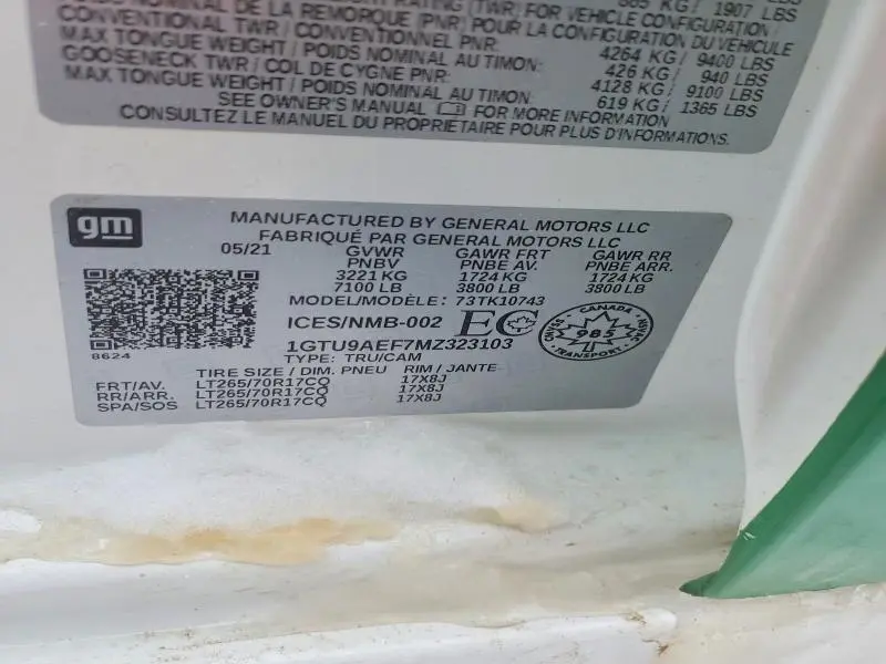 2021 GMC SIERRA K1500  