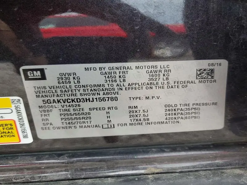 2017 BUICK ENCLAVE   