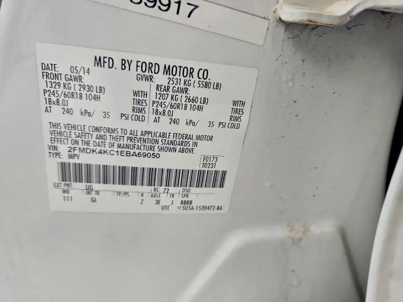 2014 FORD EDGE LIMITED  