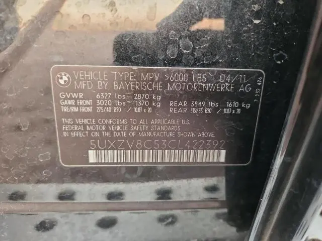 2012 BMW X5 XDRIVE50I  