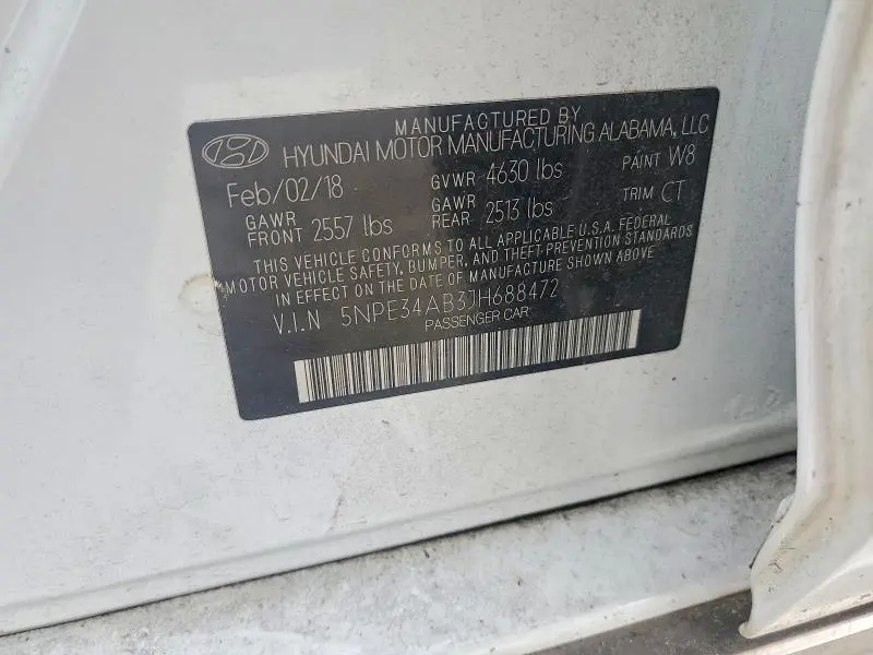 2018 HYUNDAI SONATA LIMITED 2.0T  