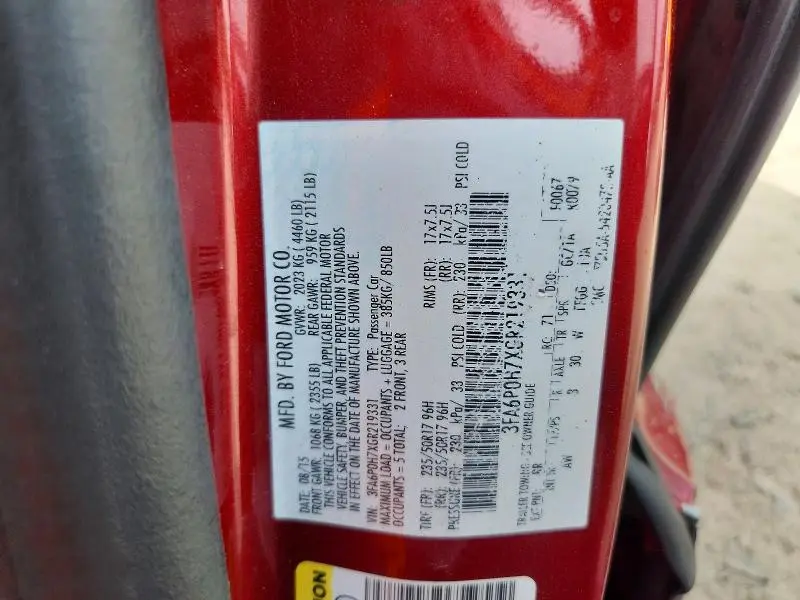 2016 FORD FUSION SE  
