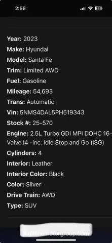 2023 HYUNDAI SANTA FE LIMITED  